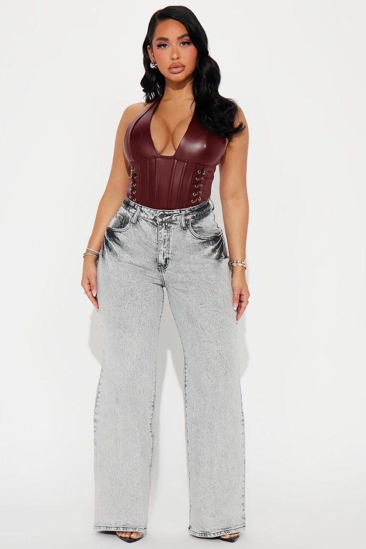Down For You Bodysuit - Burgundy