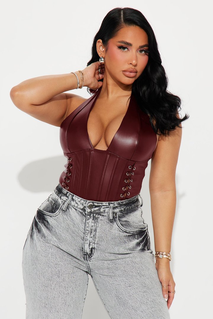 Down For You Bodysuit - Burgundy