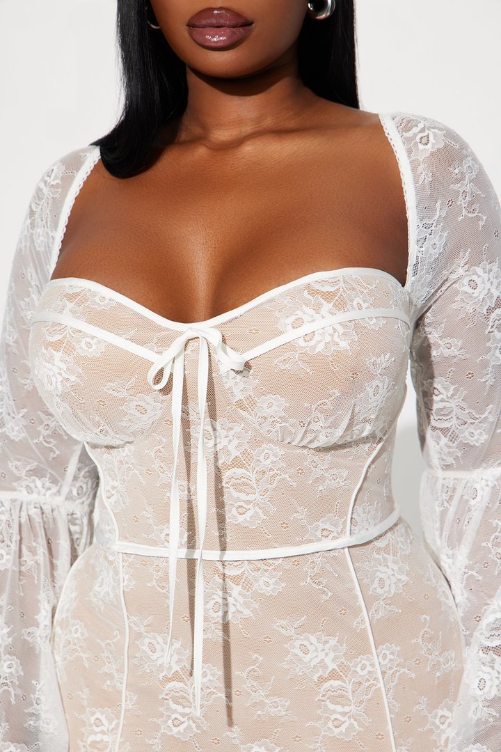 Fiona Lace Maxi Dress - White