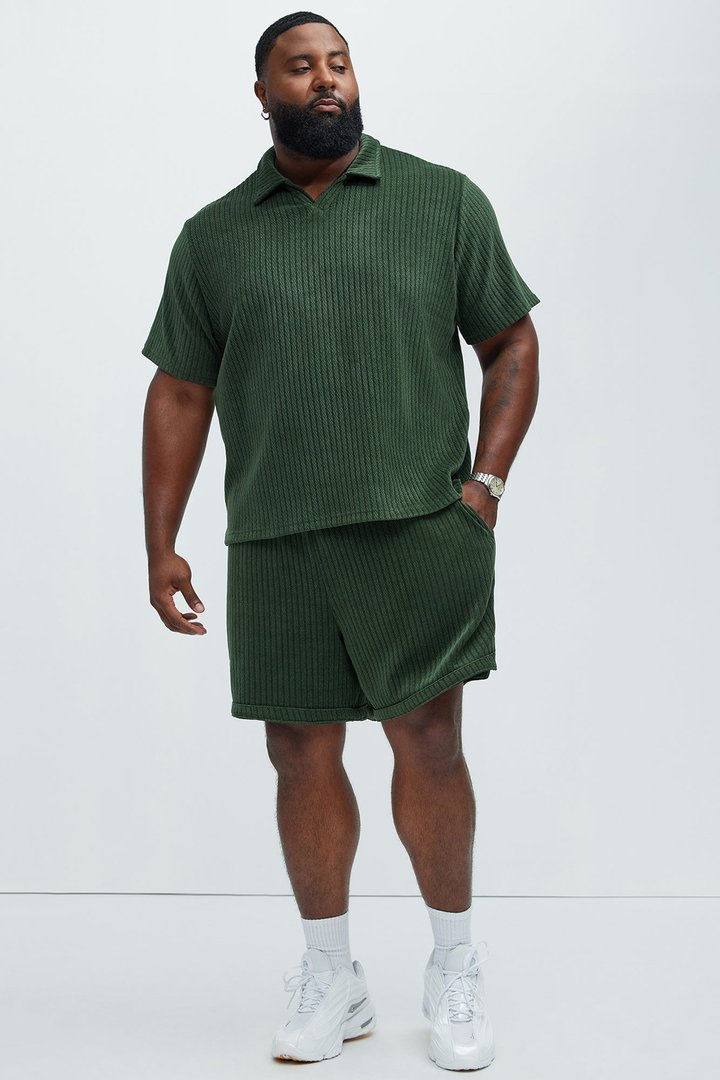 Easton Textured Polo Shirt - Green