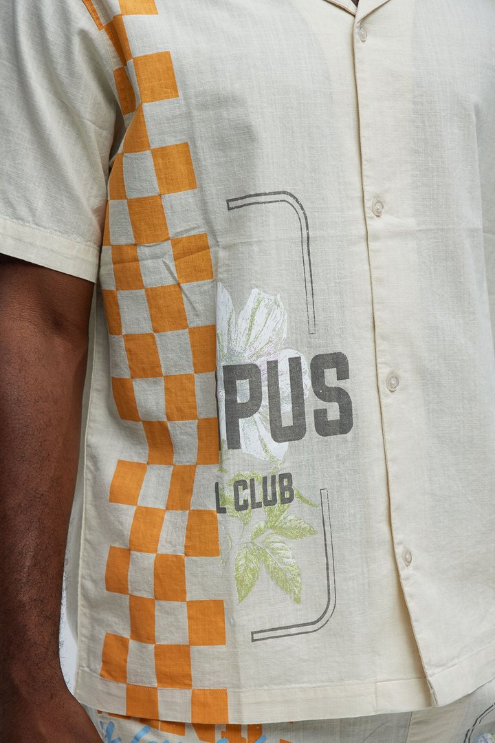 Groves Short Sleeve Button Up Shirt - Cream