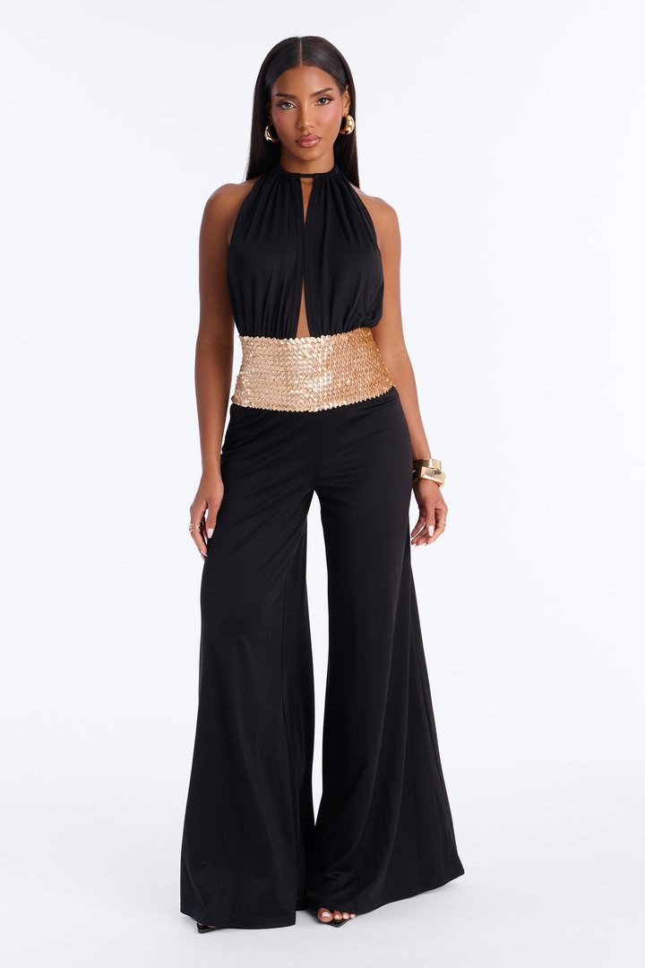 Mallorca Daydream Backless Jumpsuit - Black