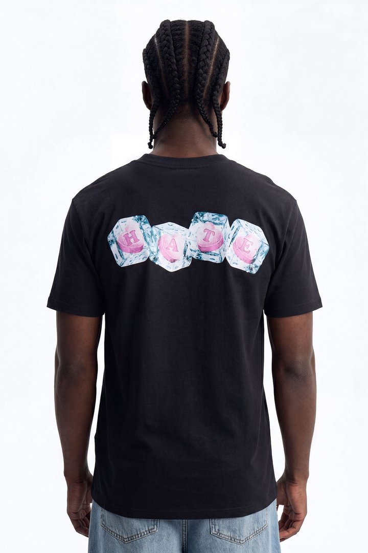 Love Hate Iced Candy Oversized Short Sleeve Tee - Black