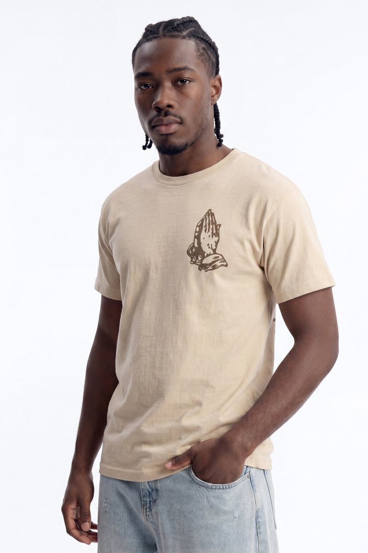 Only Judge Short Sleeve Tee - Taupe