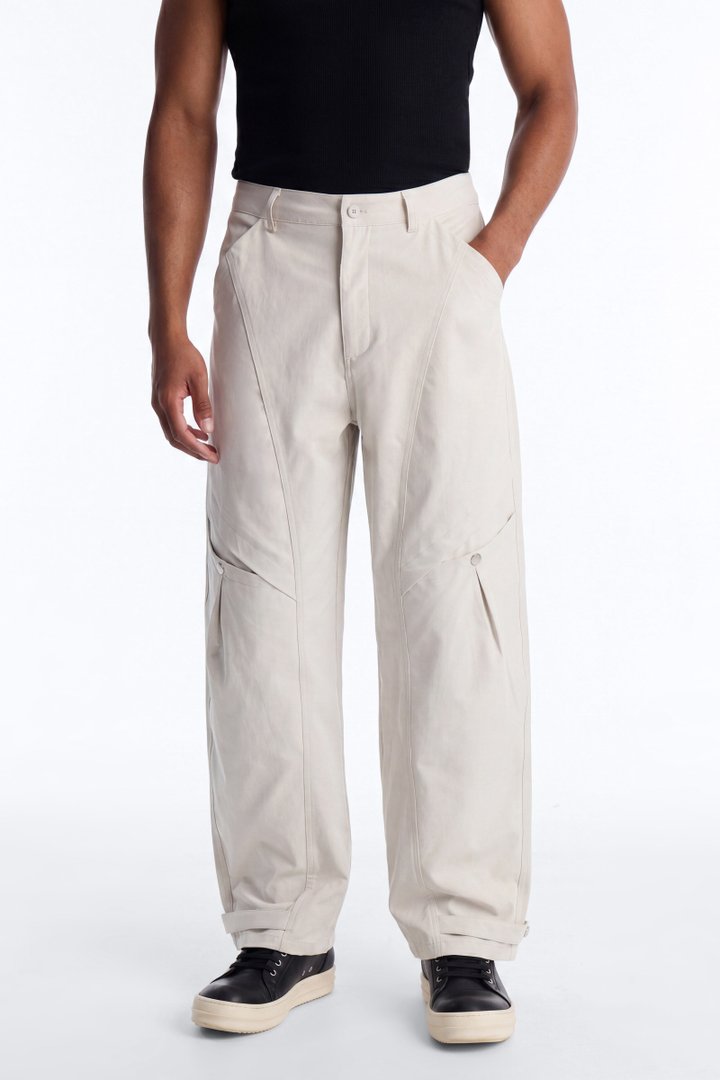Monaco Snap Barrel Tech Pant - Off White