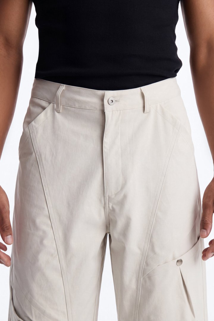 Monaco Snap Barrel Tech Pant - Off White