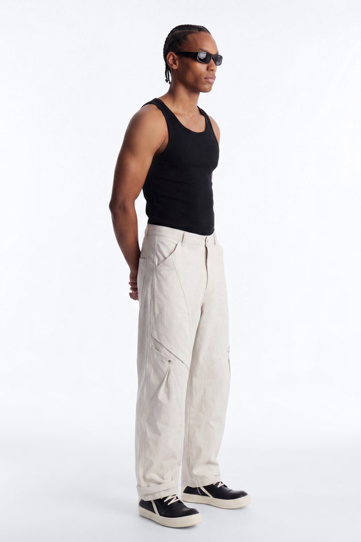 Monaco Snap Barrel Tech Pant - Off White