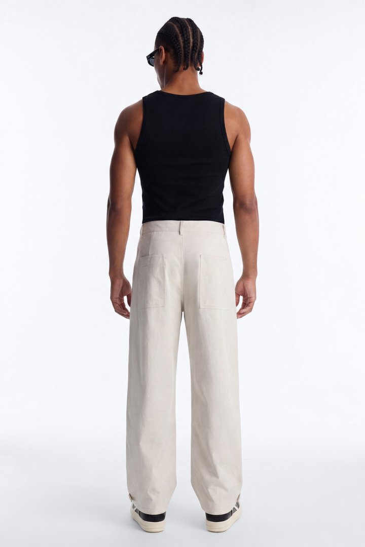 Monaco Snap Barrel Tech Pant - Off White