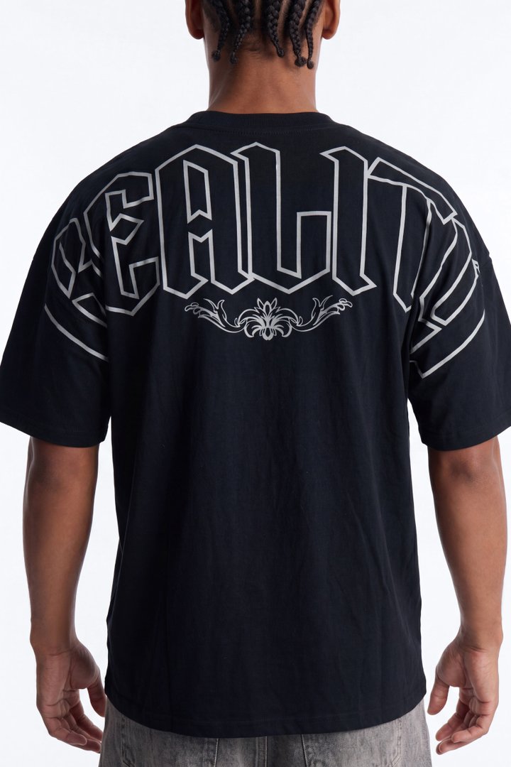 Reality Star Oversized Short Sleeve Tee - Black