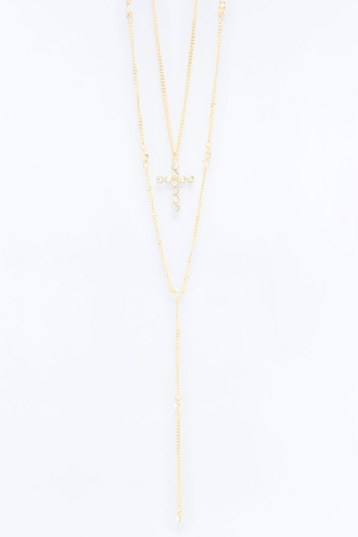 Pray About It Lariat Necklace - Gold