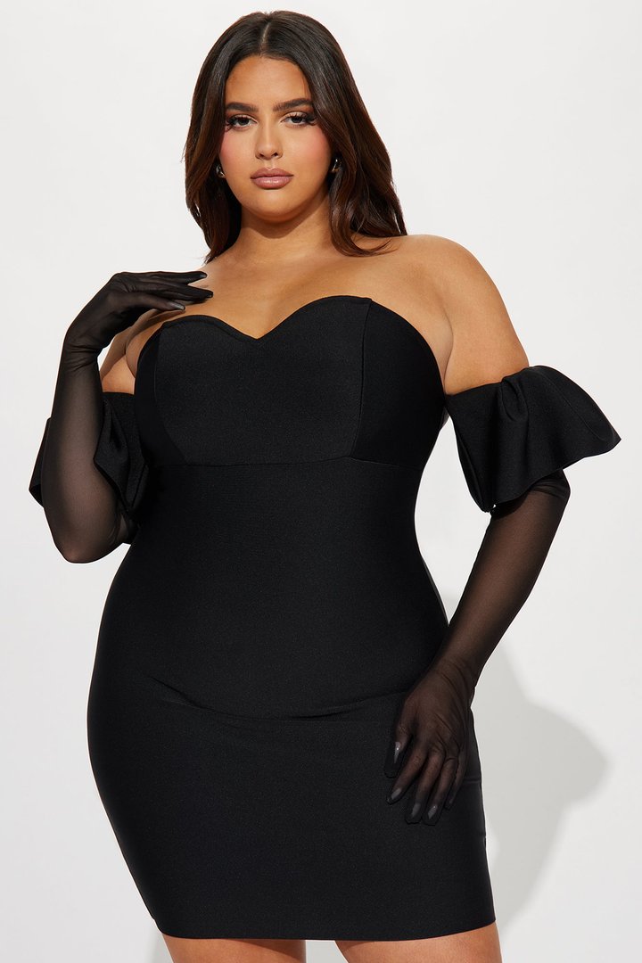 Phoebe Bandage Mini Dress - Black
