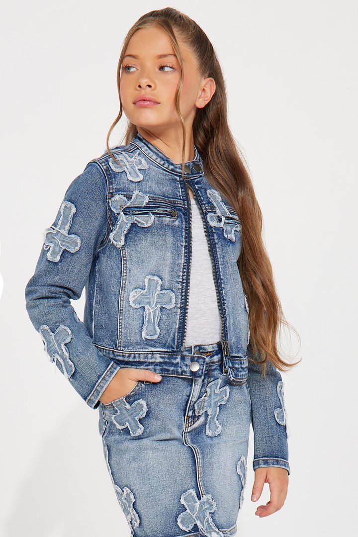 Mini Cross Your Mind Denim Mini Skirt - Medium Wash