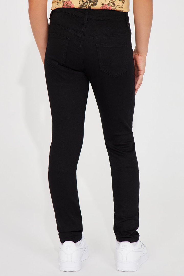 Mini Skinny Uniform Pants - Black