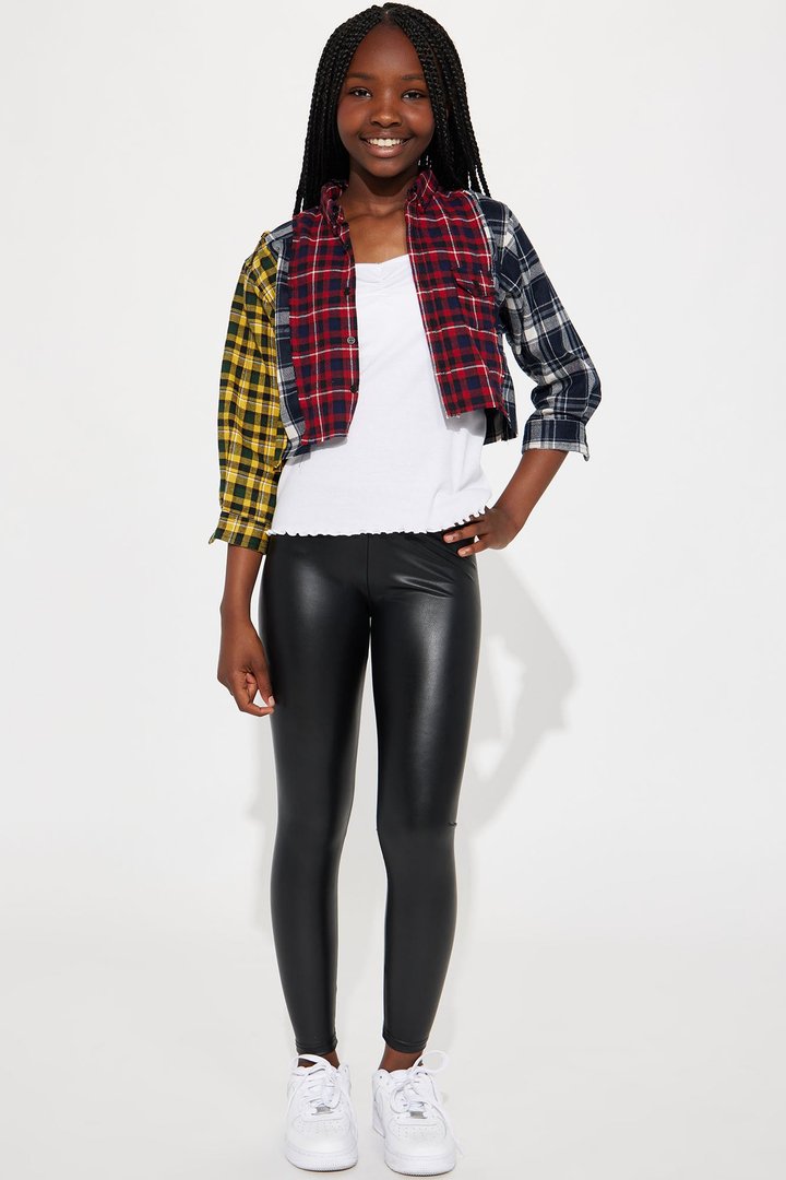 Mini It's All About Me Faux Leather Legging - Black