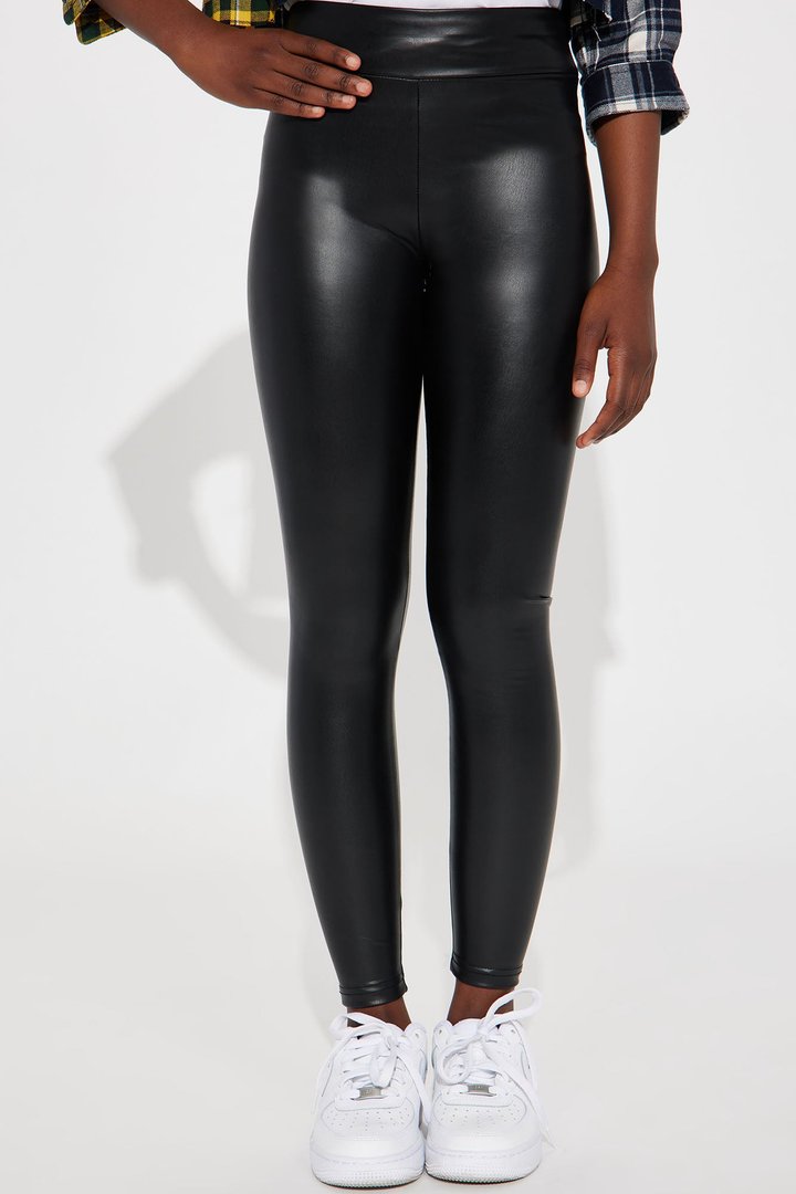 Mini It's All About Me Faux Leather Legging - Black