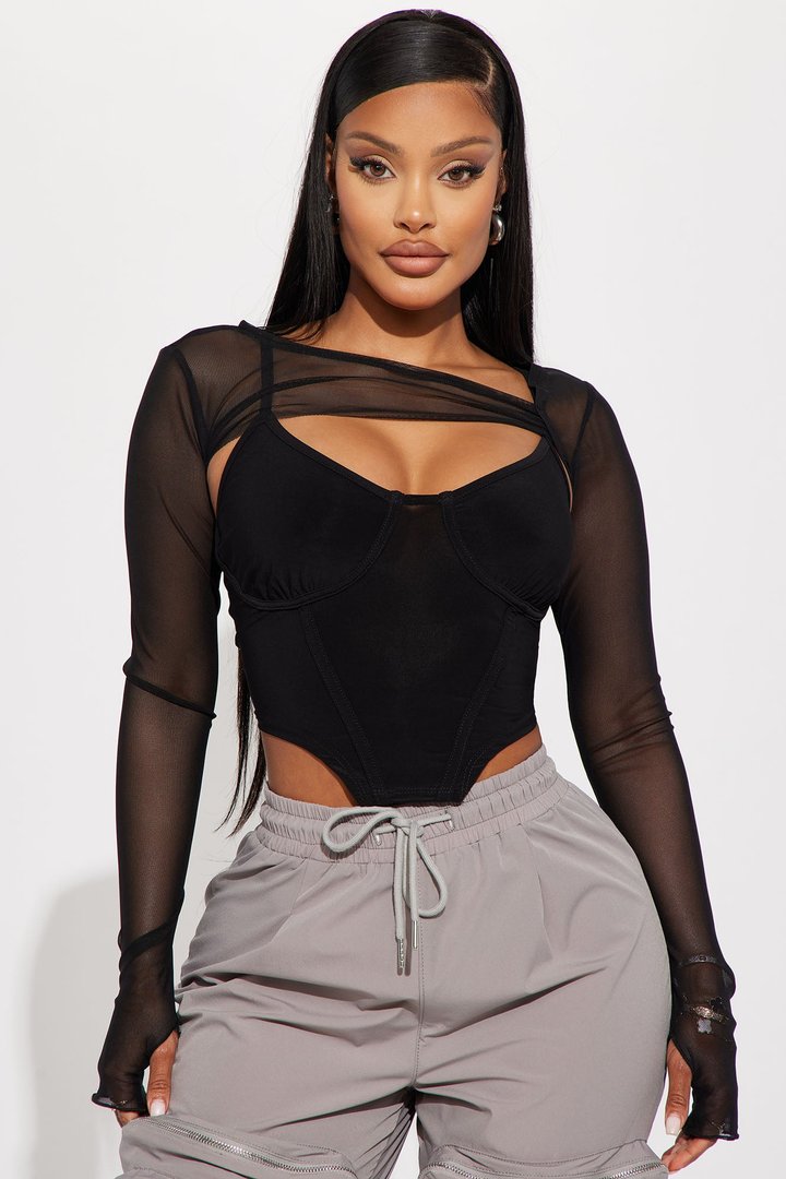 Molly Mesh Top - Black