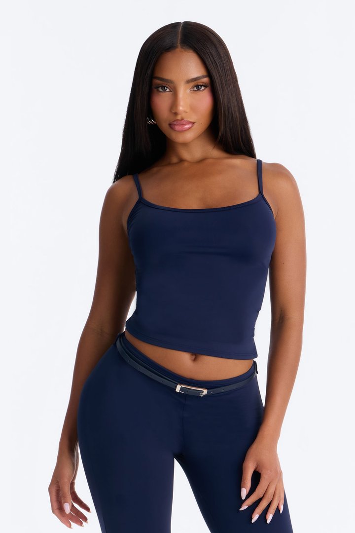 Alexa Belted Capri Set - Navy
