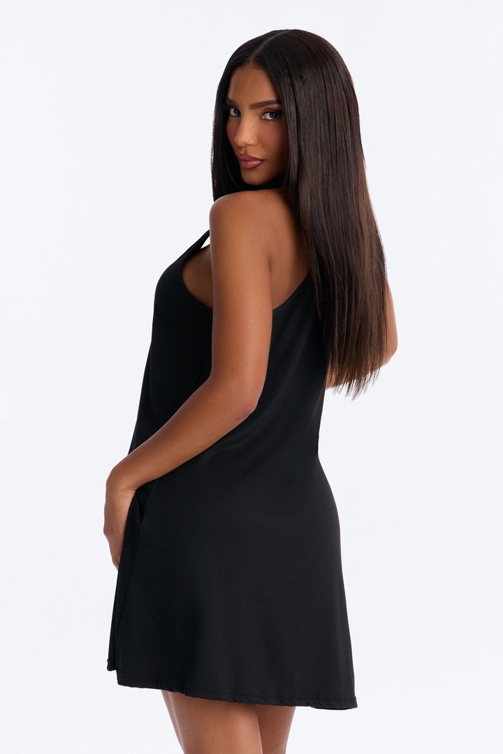 One Of Those Nights Racerback Sleep Dress - Black
