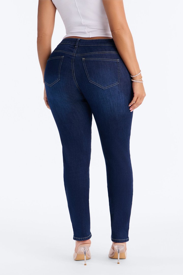 Never Settle High Rise Everyday Stretch Skinny Jeans - Dark Wash