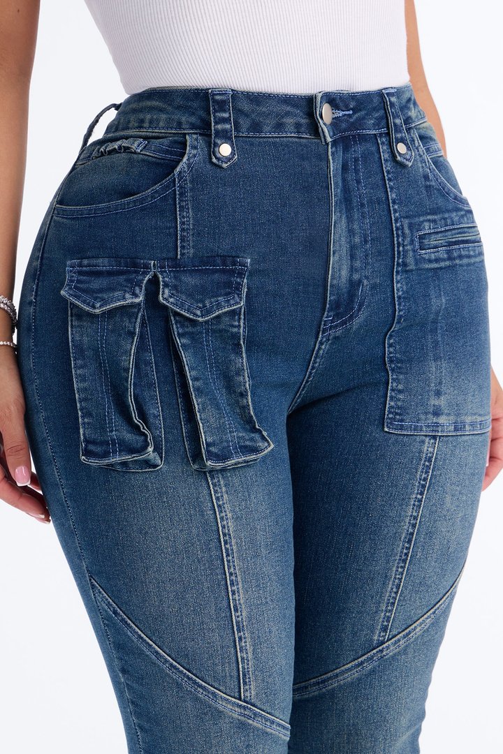 Take Control Utility Stretch Skinny Jeans - Dark Wash