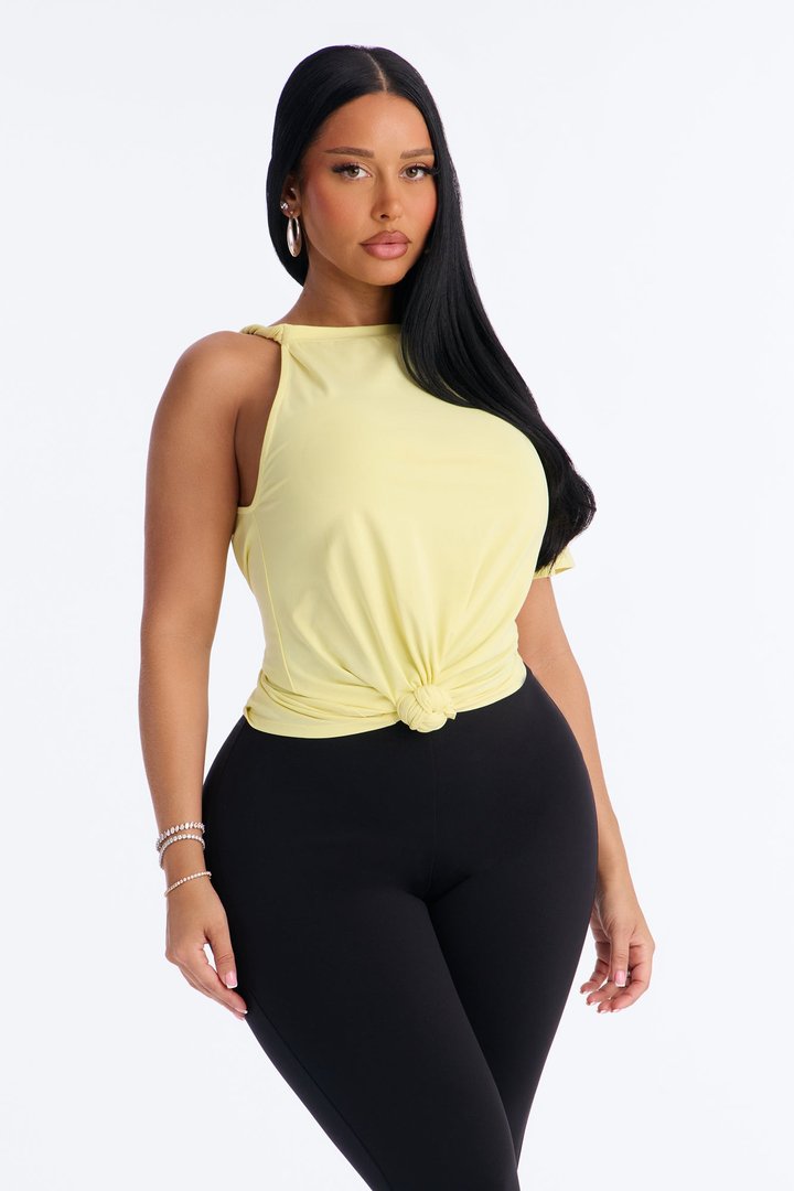 Halfway There Knot Short Sleeve Tee - Butter Yellow