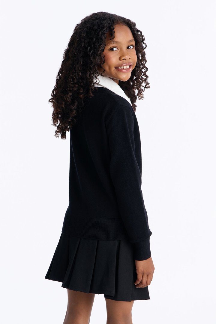 Mini Let's Have A Debate Cropped Sweater - Black