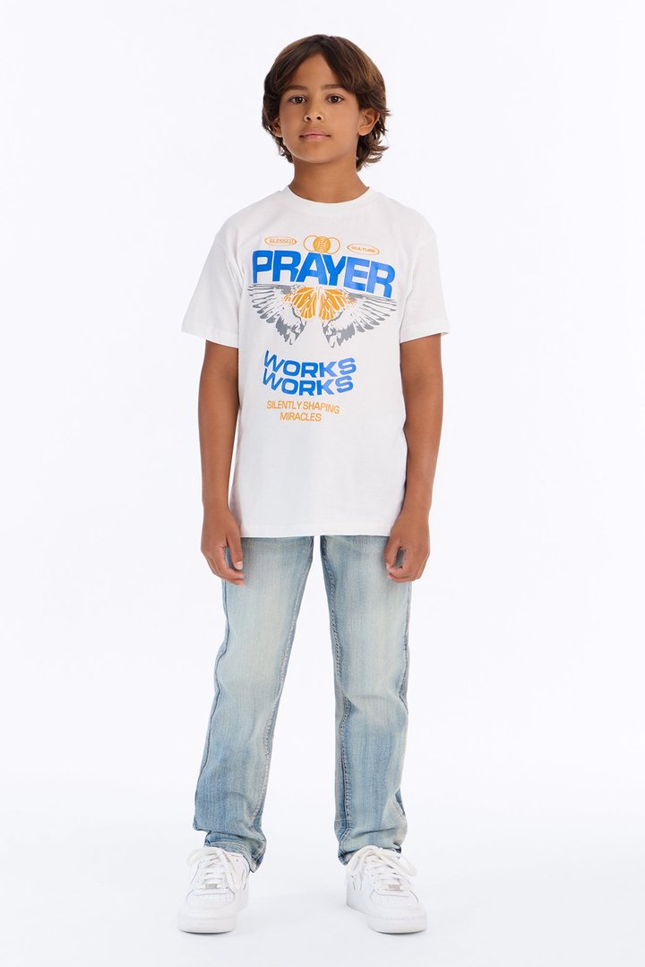 Mini Prayer Works Short Sleeve Tee - White