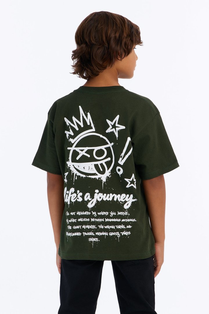 Mini Life's A Journey Short Sleeve Tee - Green