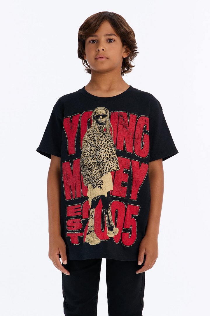 Mini Lil Wayne Young Money Est 2005 Short Sleeve Tee - Black