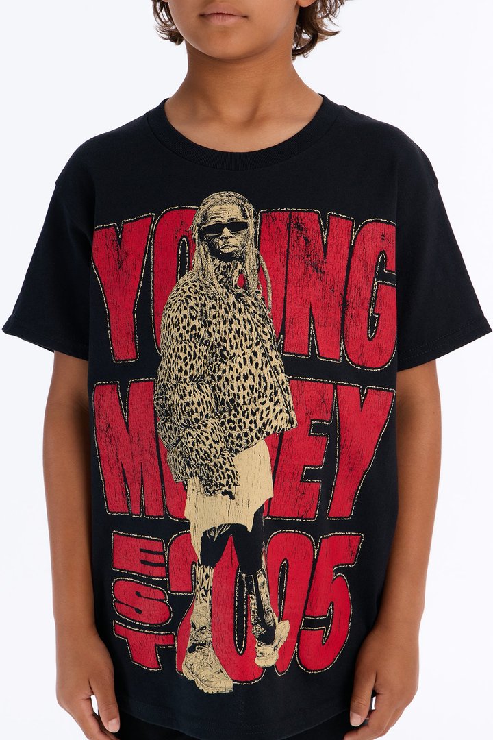 Mini Lil Wayne Young Money Est 2005 Short Sleeve Tee - Black