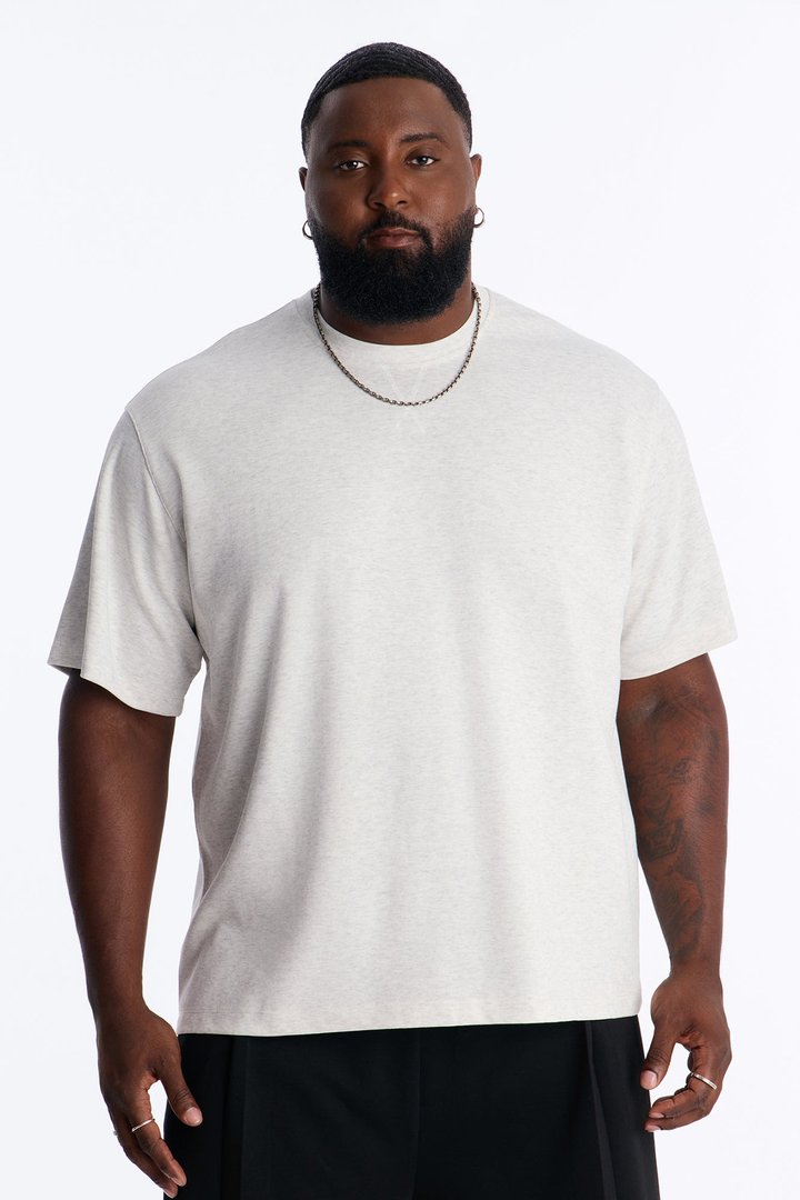 Collegiate Crewneck Tee - Grey