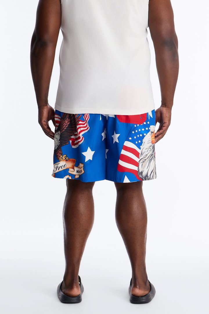 Patriotic Summer Swim Trunk 7″ - Multi Color
