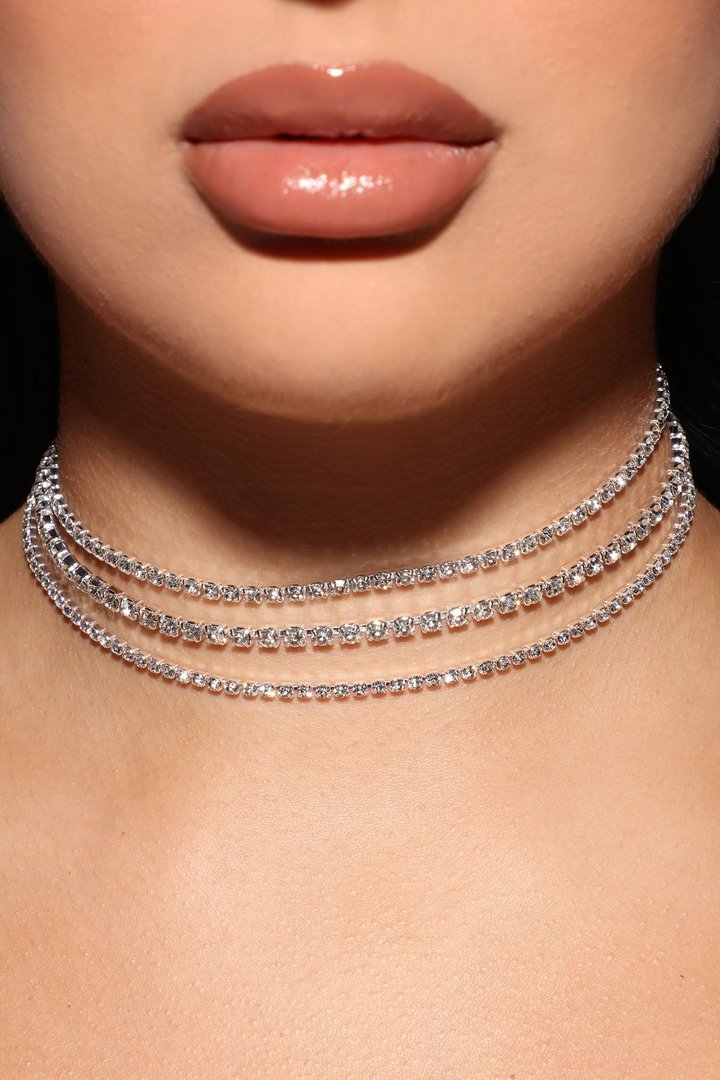 Best In The Game 3 Piece Choker Set - Silver