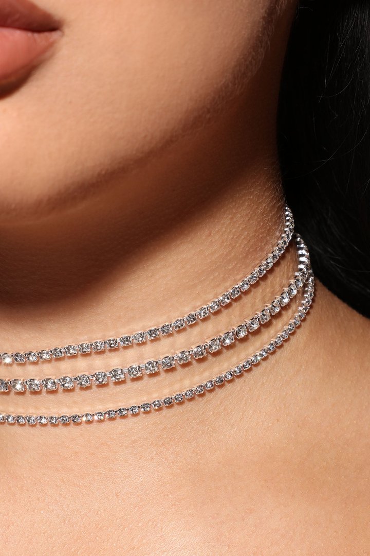 Best In The Game 3 Piece Choker Set - Silver