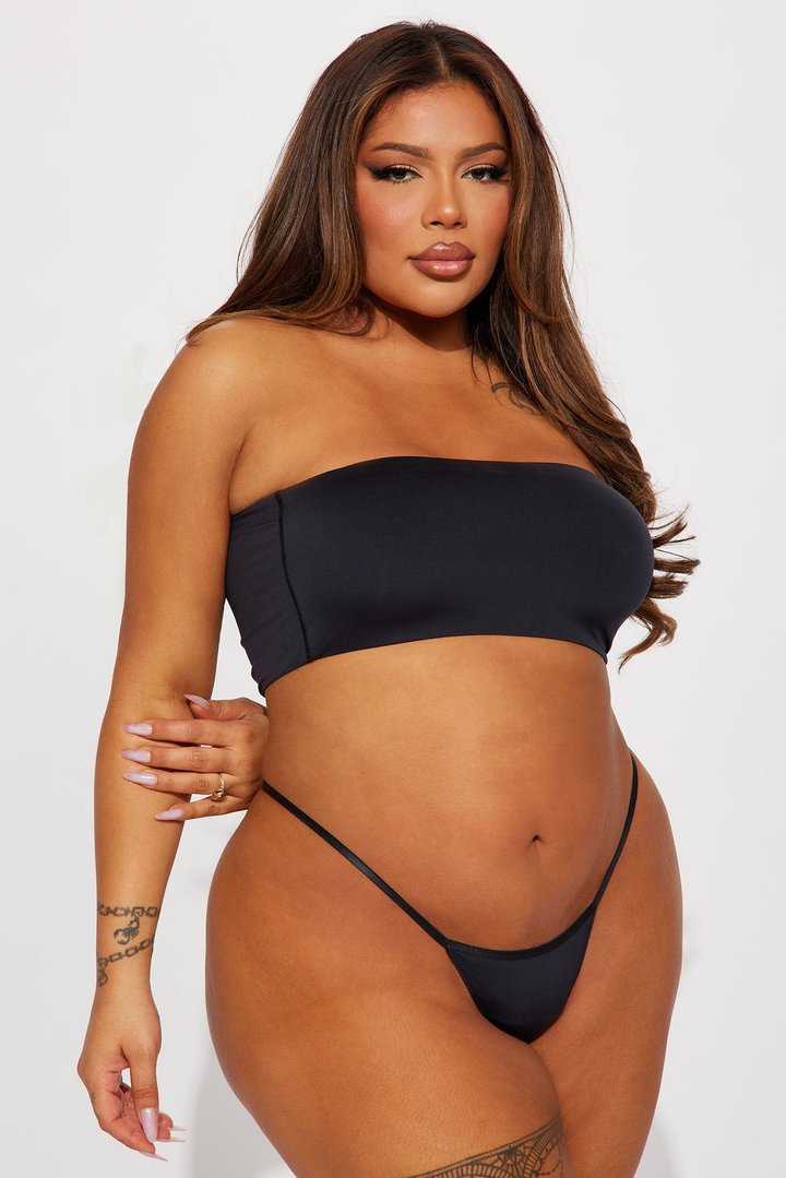 Light As A Feather Microfiber Bandeau - Black