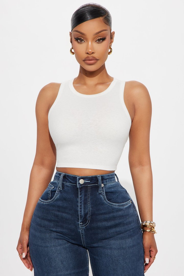 Cara Ribbed Tank - Off White