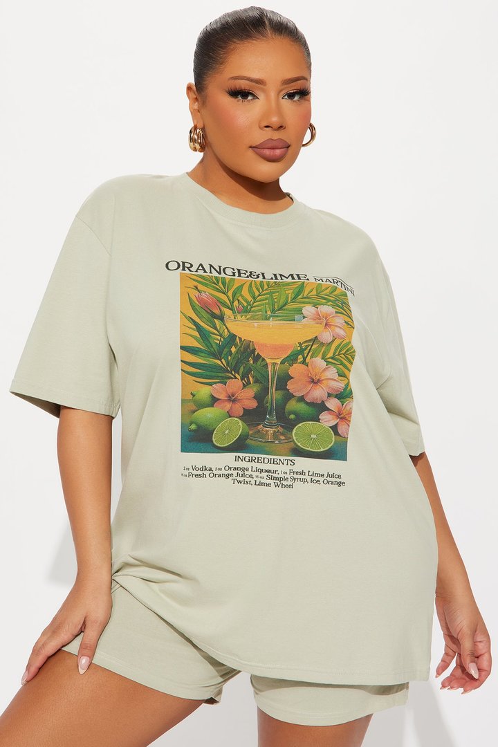 Martini Mood Short Set - Sage