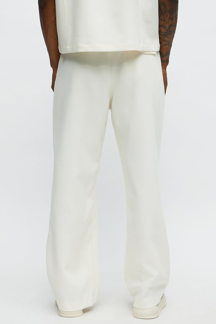 Ronan High Waisted Pleated Trousers - Cream