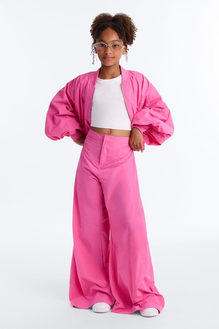 Mini Do Not Disturb Mode Windbreaker Jacket - Fuchsia