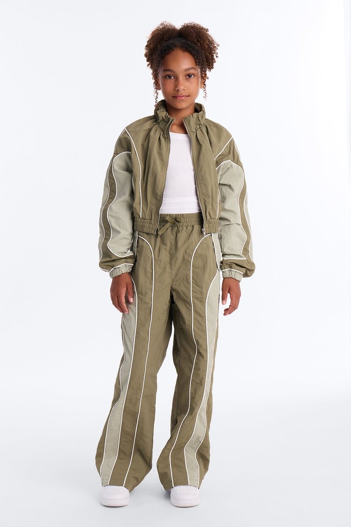 Mini New Era Colorblock Windbreaker Jacket - Sage