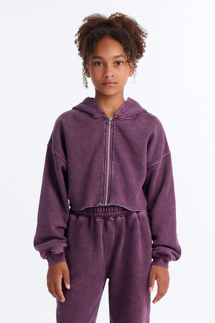 Mini On The Go Fleece Pant Set II - Purple