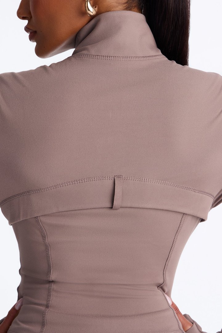 Myla Lounge Tricot Zip Front Jacket - Stone