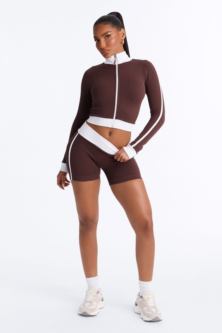 Run It Back Seamless Short Set - Brown