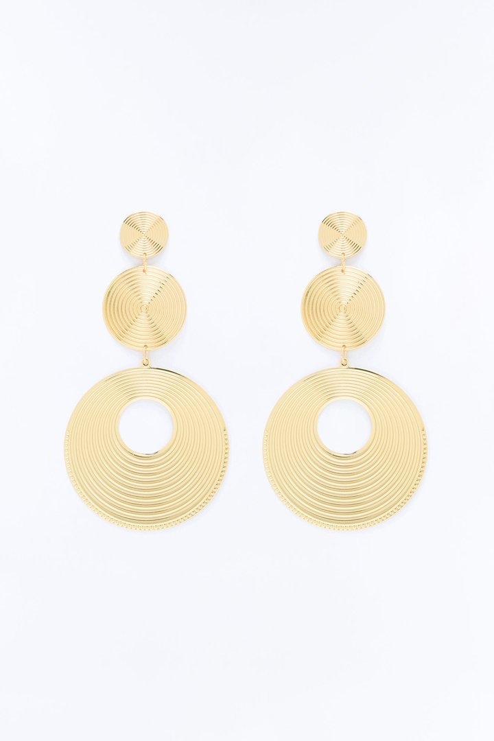 Glow On Drop Earrings - Gold