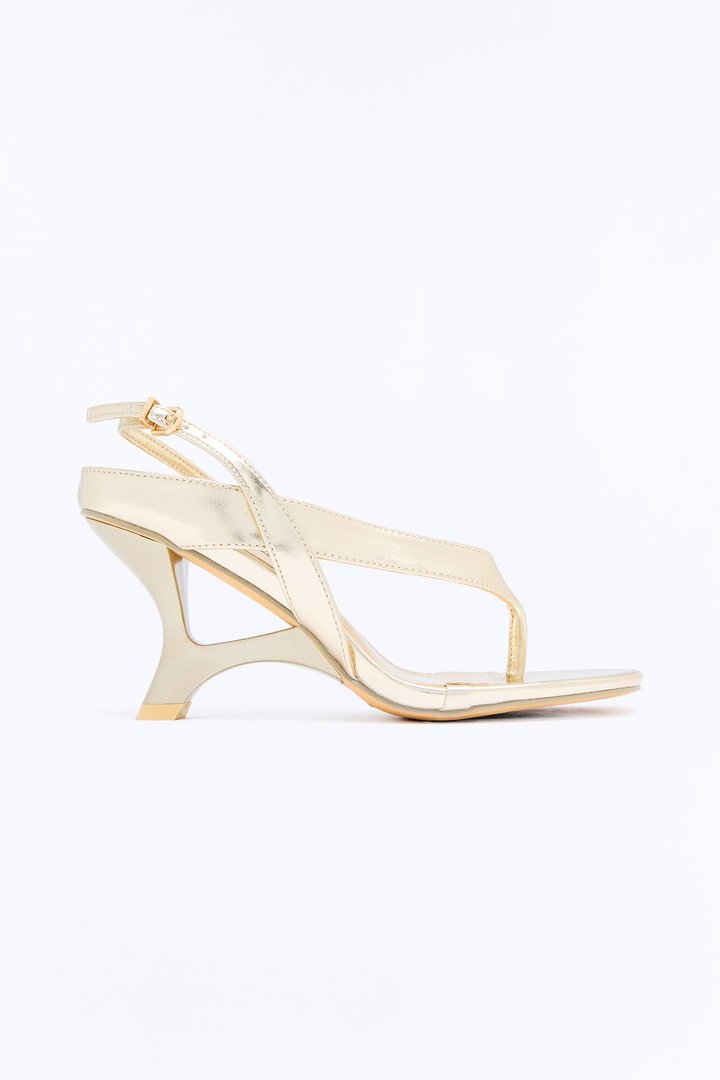 Clarence Novelty Slingback Wedges - Gold