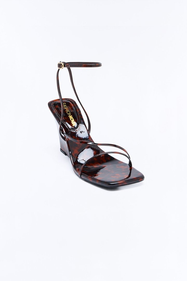Mava Ankle Strap Wedges - Tortoise