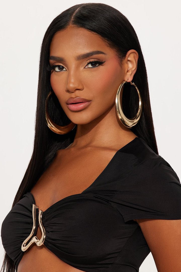 Catalina Oversized Hoop Earrings - Gold
