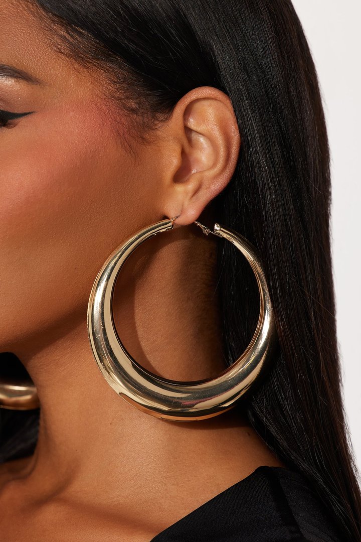 Catalina Oversized Hoop Earrings - Gold