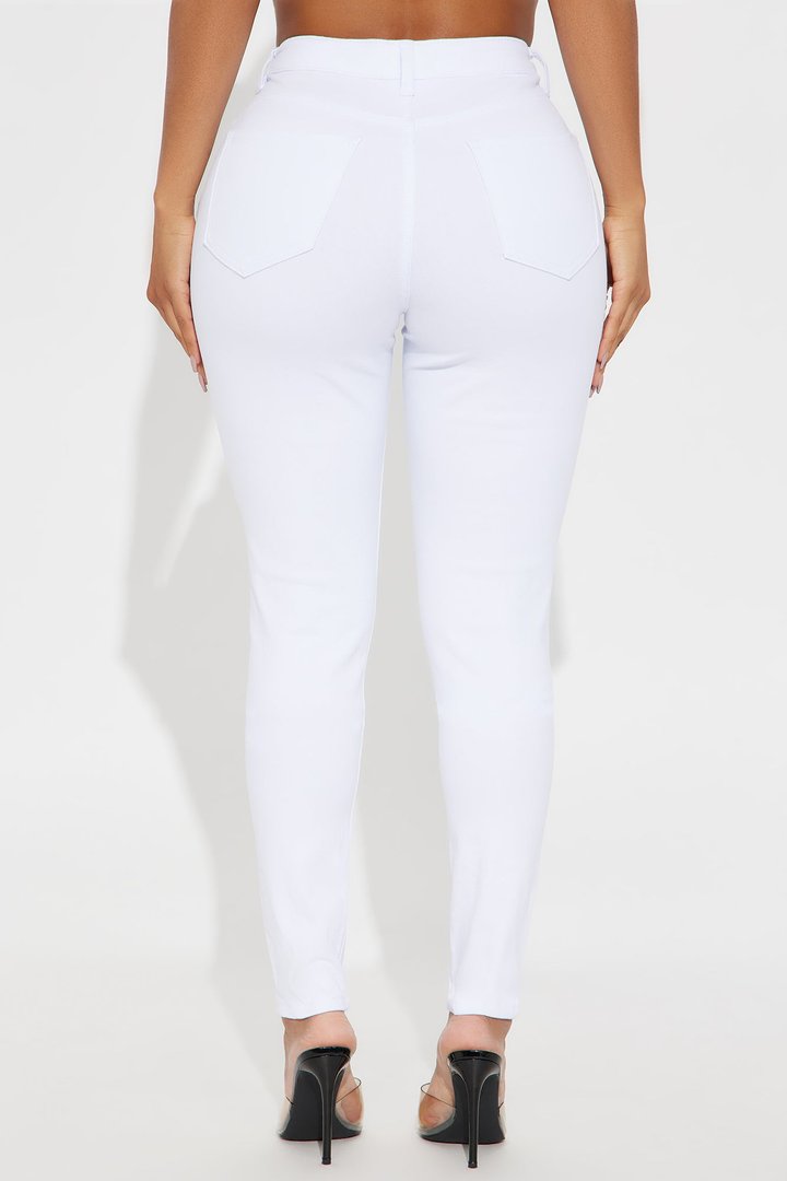 Tall Vibe Check Curvy Stretch Skinny Jeans - White