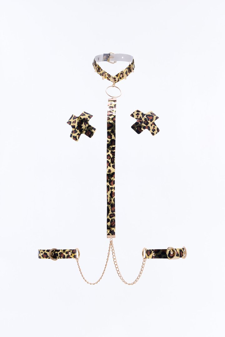 Midnight Leopard Seduction Pastie Accessories - Leopard